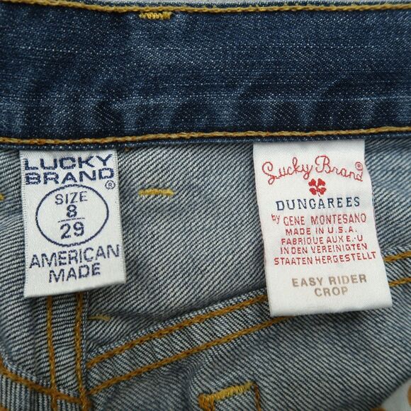 Lucky Brand Jeans Women's 8/29 Mid-Rise Easy Rider Crop 23" Inseam Distressed - Picture 10 of 16